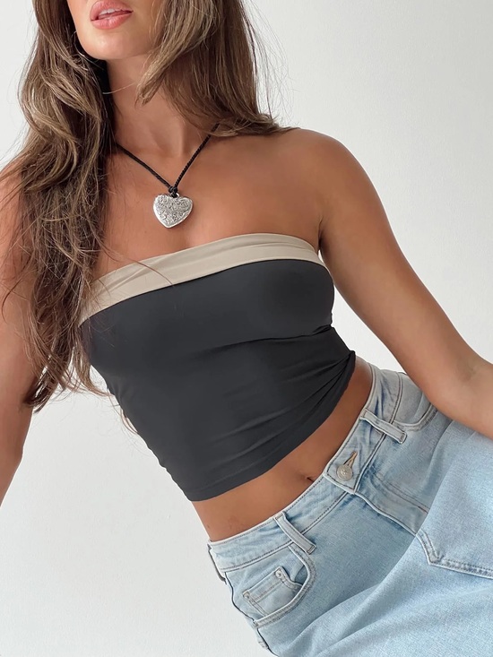 Princess Polly Tops - Princess Polly Miko Tube Top Slate